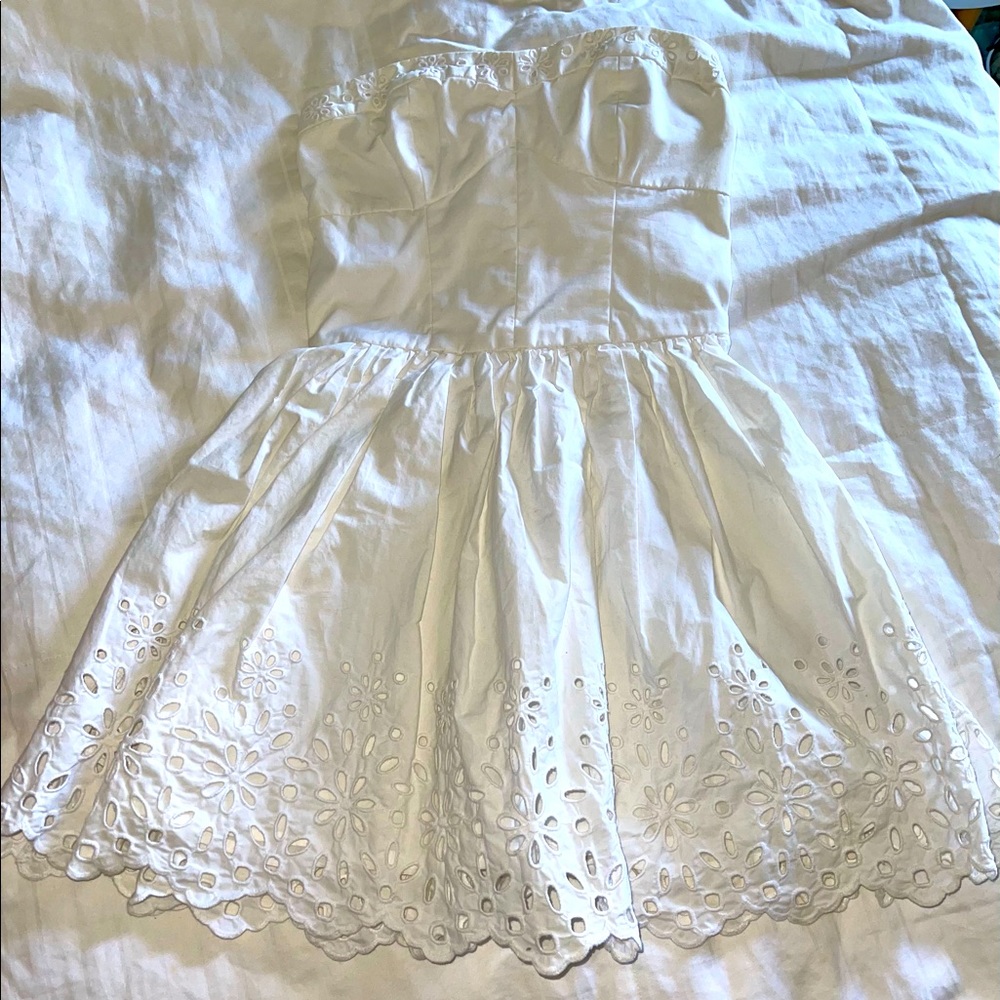 New with Tags Hollister Strapless Top Eyelet Dress
